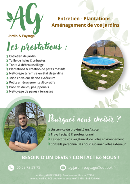 Anthony Gurrieri, fondateur d'AG Jardin & Paysage
